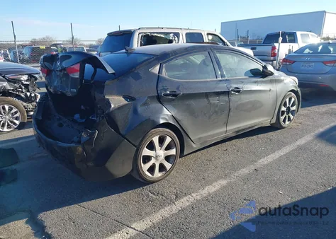 2013 Hyundai Elantra Limited z USA, uszkodzony, nr VIN 5NPDH4AE0DH335392